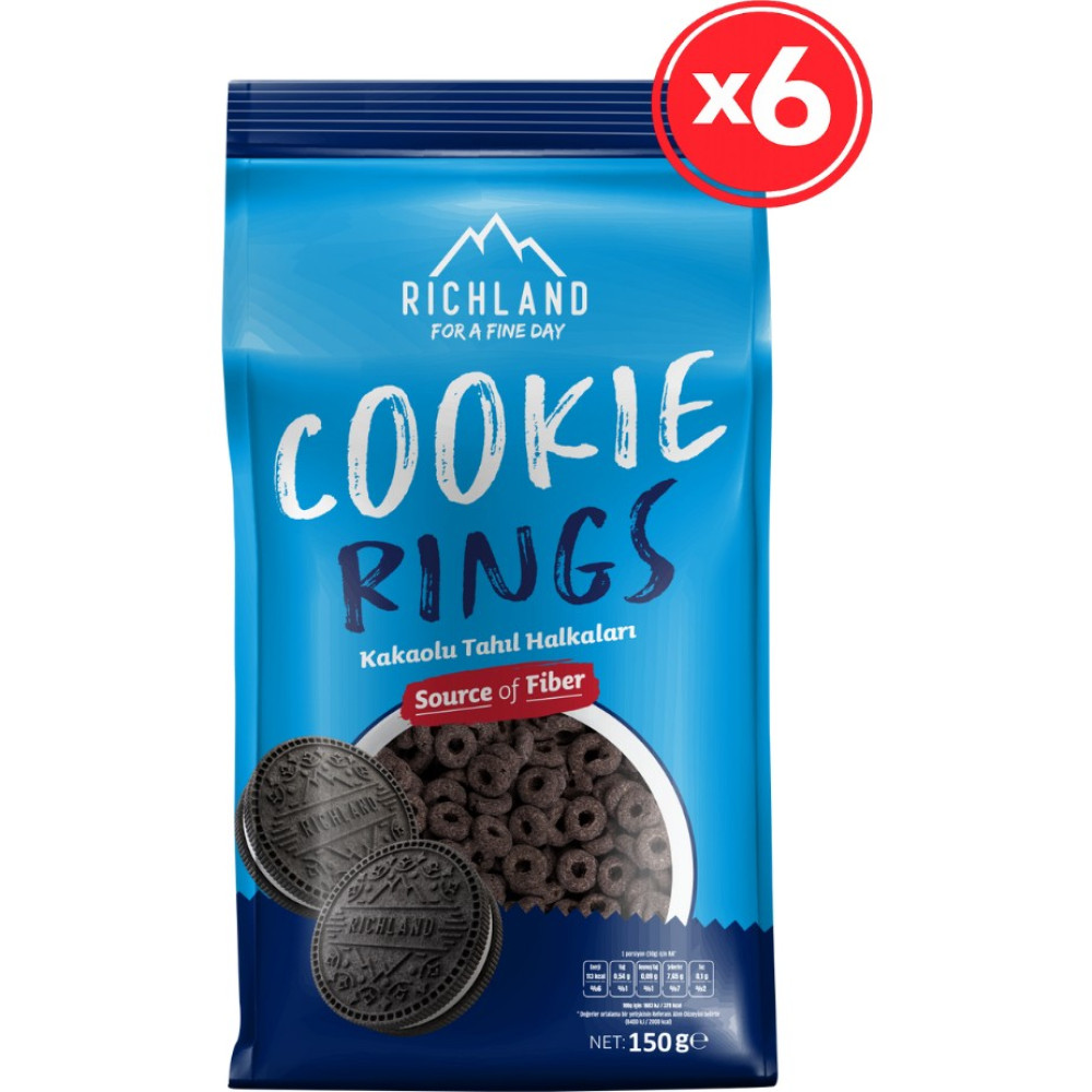 Richland Cookie Rings Tahıl Halkaları 150 gr x 6 Adet Kahvaltılık Gevrek Fiyatı