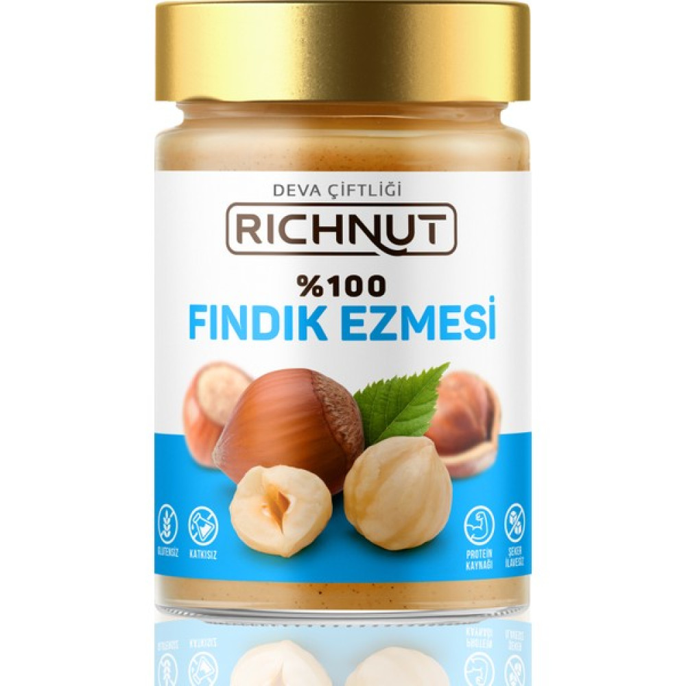 Richnut %100 Fındık Ezmesi 300 gr (Şekersiz, Katkısız, Doğal) Diğer Fiyatı