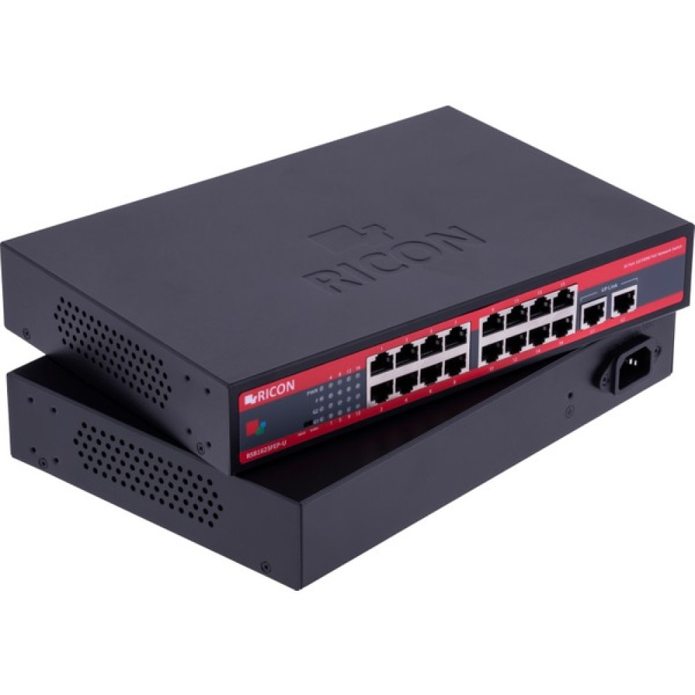 Ricon RSB1623FEP+U 16 Port Power Over Ethernet Unmanaged Switch Oto Boyaları Fiyatı