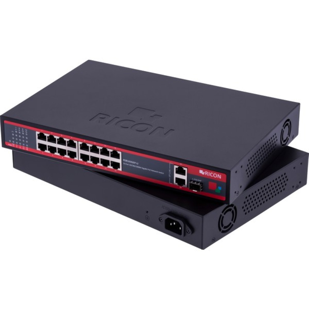 Ricon RSB163GEP+U 16 Port-Gigabit Power Over Ethernet Unmanaged Switch Oto Boyaları Fiyatı