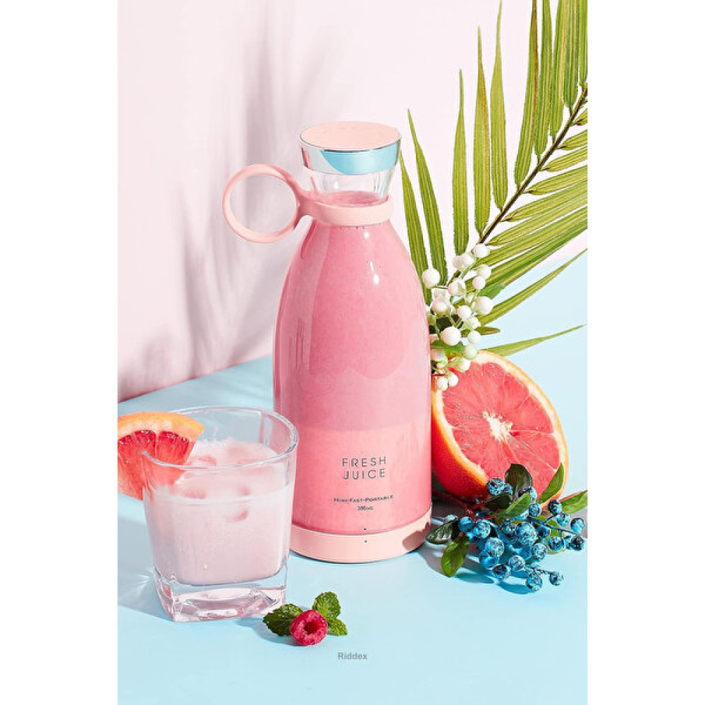 Riddex Şarjlı Kolay Taşınabilir Blender Smoothie Yapıcı Blender Fresh Juice Blender Kablosuz Blender - Pembe Blenderler Fiyatı