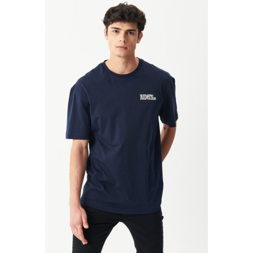 Riders By Lee Loose Fit %100 Pamuk Bisiklet Yaka Lacivert Tişört Erkek T-shirt Fiyatı
