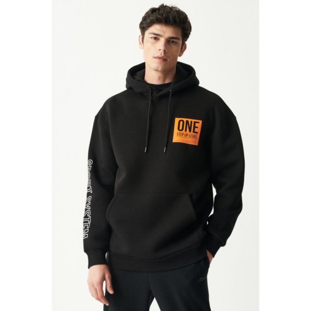 Riders By Lee Loose Fit Rahat Kesim Kapüşonlu Şardonlu Siyah Sweatshirt Erkek Sweatshirt Fiyatı