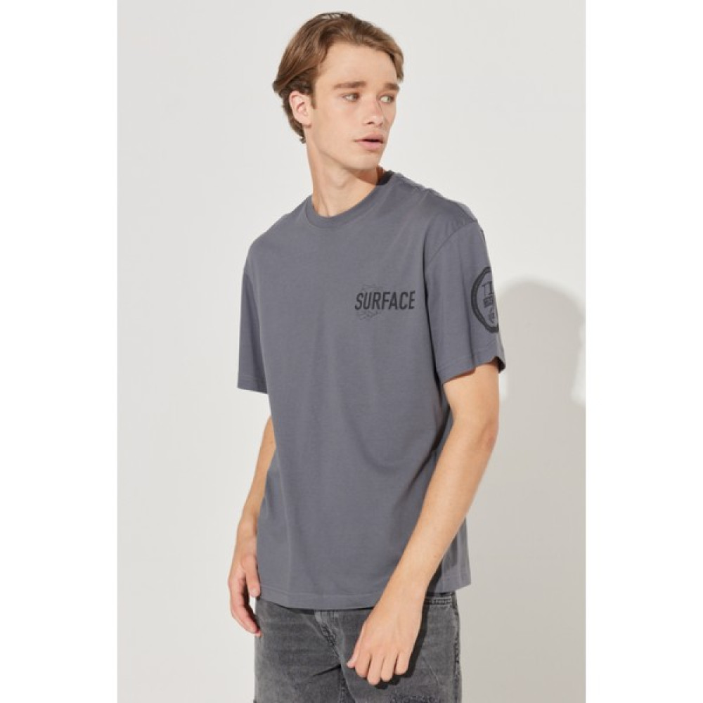 Riders By Lee Loose Fit Rahat Kesim Pamuk Bisiklet Yaka Antrasit Tişört Bayan T-shirt Fiyatı