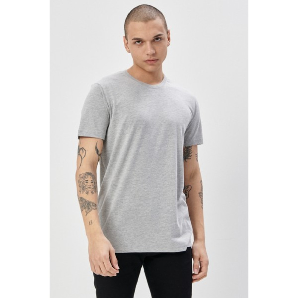 Riders By Lee Regular Fit %100 Pamuk Bisiklet Yaka Gri Melanj Tişört Erkek T-shirt Fiyatı