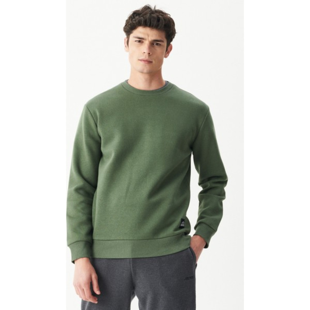Riders By Lee Regular Fit Bisiklet Yaka Şardonlu Haki Sweatshirt Erkek Sweatshirt Fiyatı
