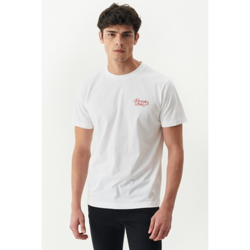 Riders By Lee Regular Fit Normal Kesim Bisiklet Yaka Kırık Beyaz Tişört Erkek T-shirt Fiyatı