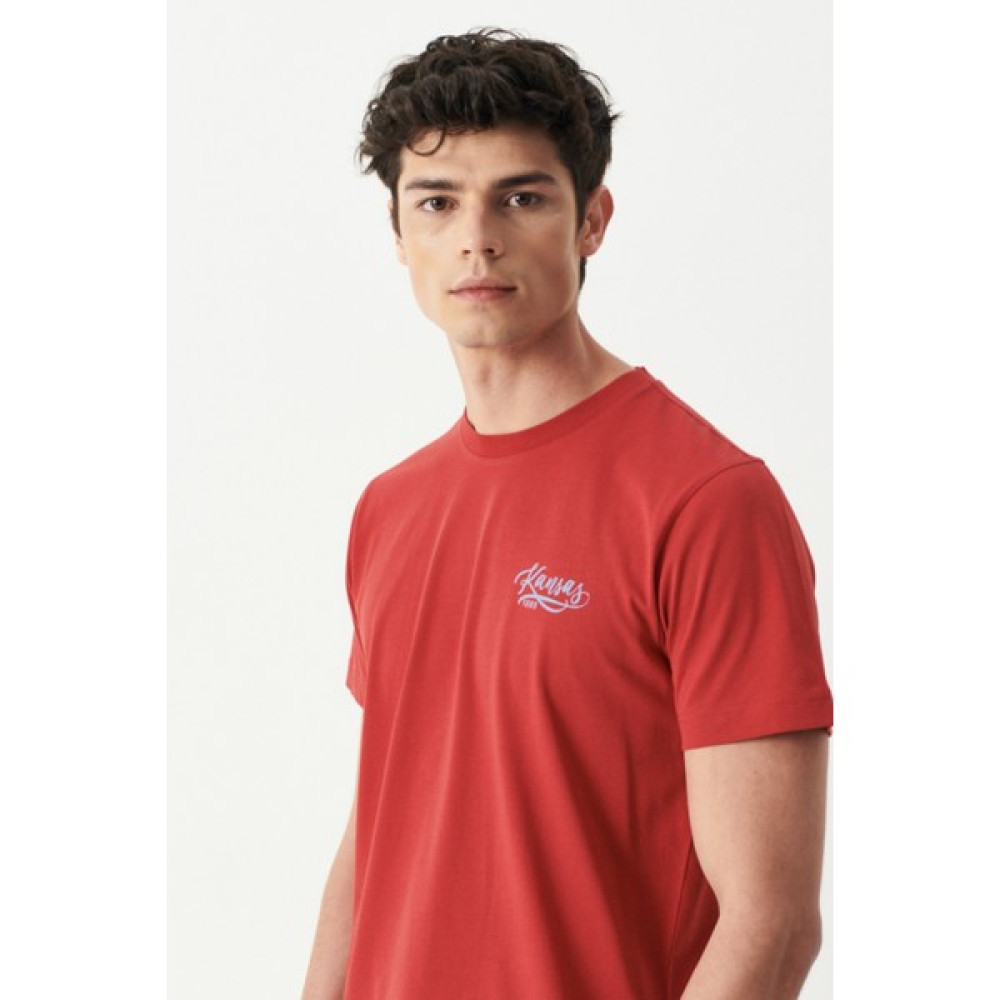 Riders By Lee Regular Fit Normal Kesim Bisiklet Yaka Kırmızı Tişört Erkek T-shirt Fiyatı