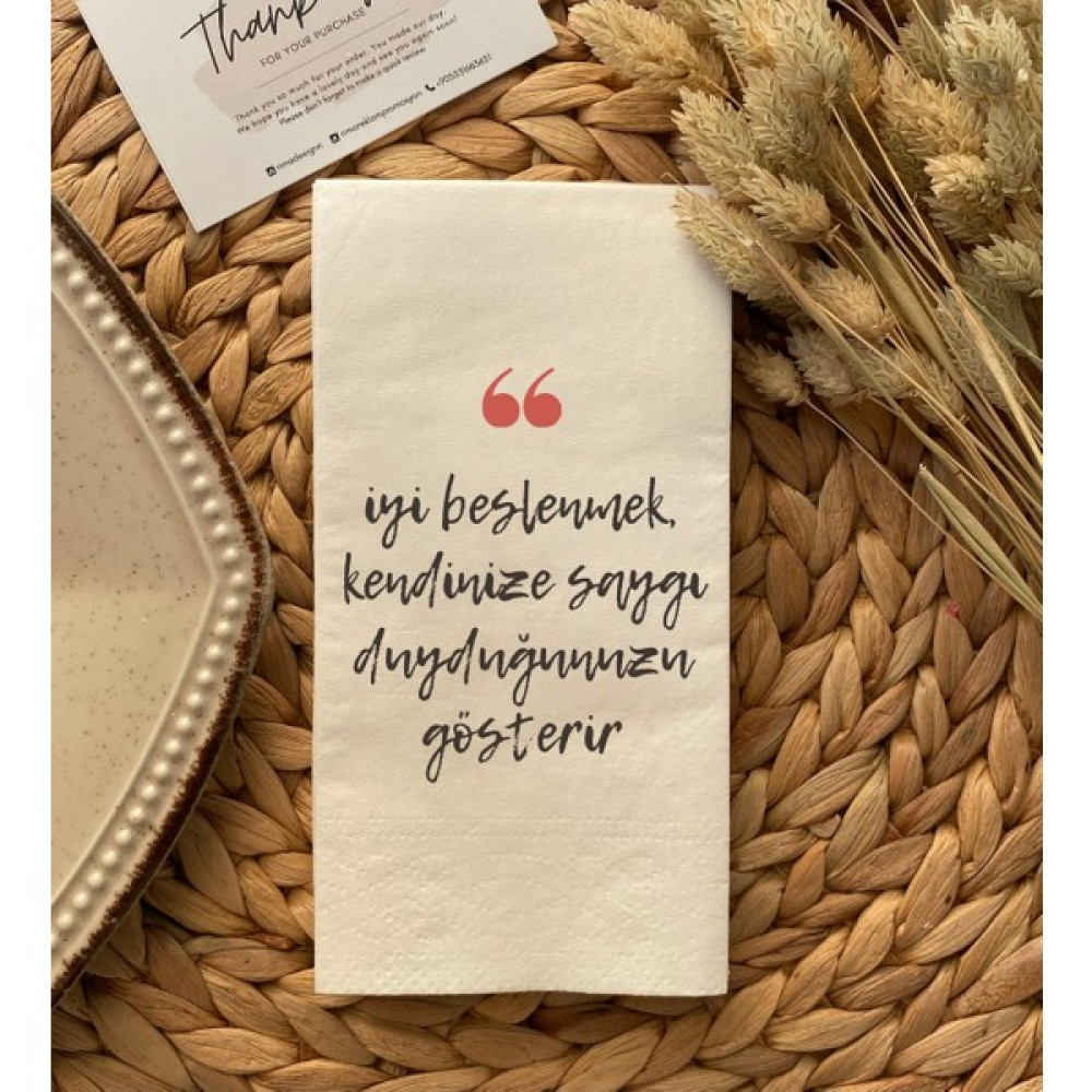 Rima Motivasyon Yazılı Sunum Peçetesi 20LI Peçete Fiyatı