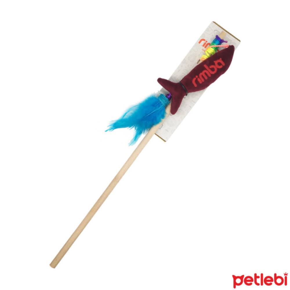 Rimba Zilli Matatabili Tüylü Balık Olta Kedi Oyuncağı 48cm (Karışık Renkli) Evcil Hayvan Ürünleri Fiyatı