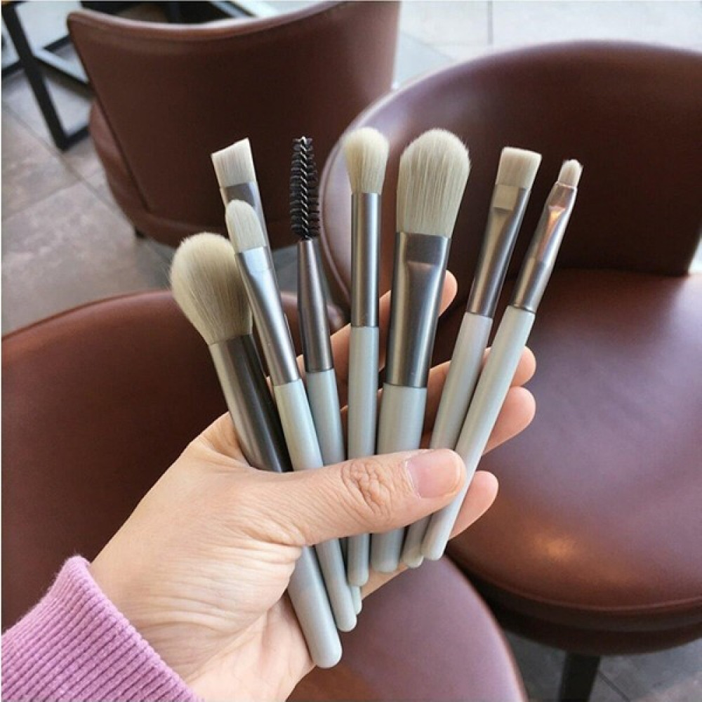 Rimella 8'li Makyaj Fırça Seti Mini Kolay Taşınabilir Seyahat Makyaj Fırça Seti Yeşil Makyaj Fırça ve Aksesuarları Fiyatı