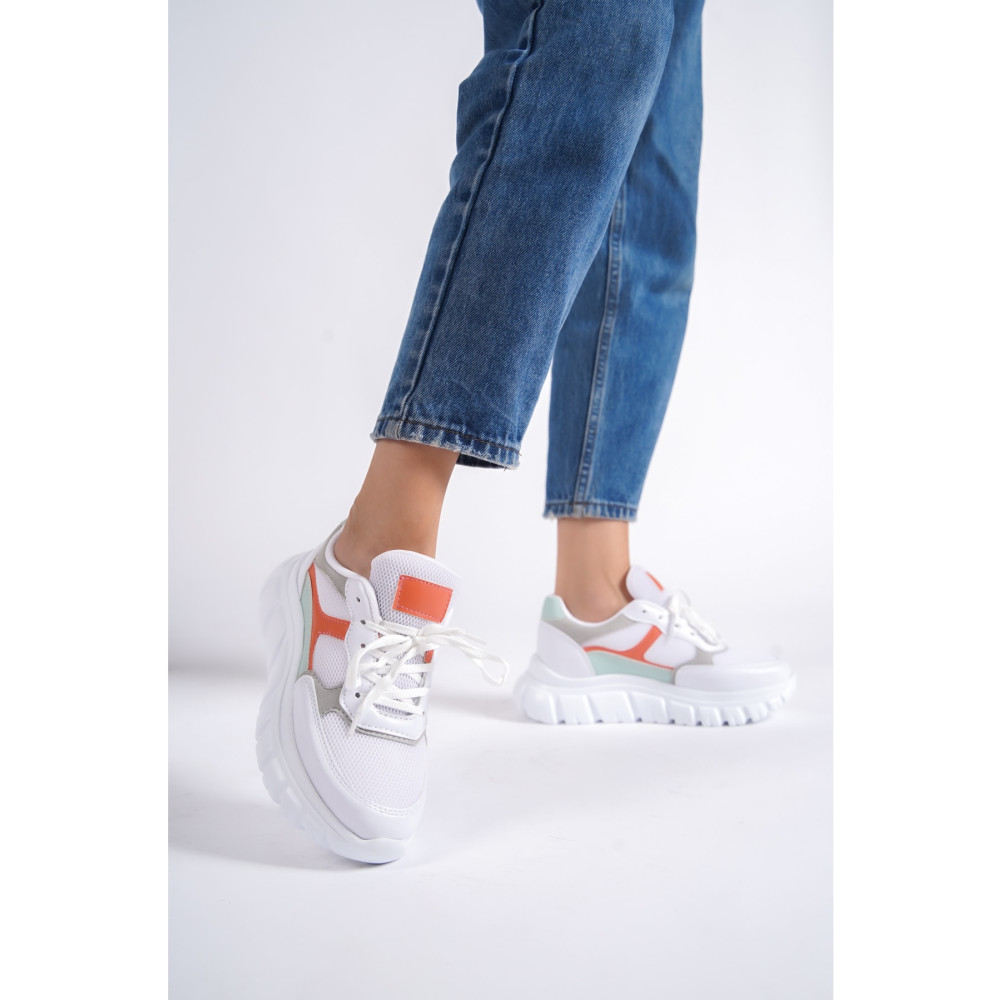 Rimex Beyaz Renkli Kadın Bağıcıklı Fileli Günlük Sneaker Spor Ayakkabı Rm0474 37 Beden Spor Ayakkabı Fiyatı