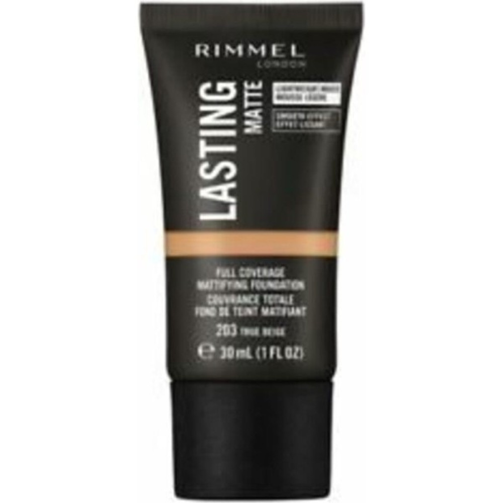 Rimmel London Kalıcı Son Kat Mat -Tam Kapsamlı Fondöten - Gerçek Bej 203 True Beige /30 Fondötenler Fiyatı
