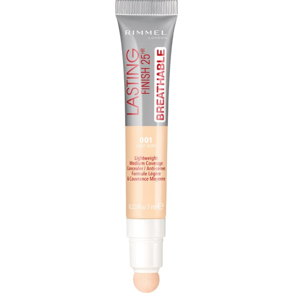 Rimmel London Lasting Finish 25HR Breathable Kapatıcı 001 Light Ivory Concealer Fiyatı