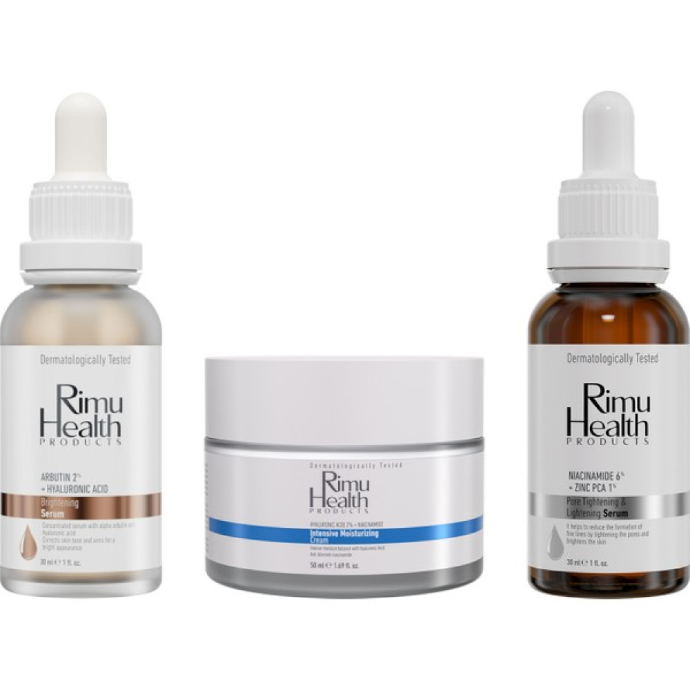 Rimu Health Products Aydınlatıcı Etkili Siyah Nokta Karşıtı ve Cilt Tonu Eşitleyici Yoğun Nemlendiricili Cilt Bakım Seti Cilt ve Yüz Bakımı Fiyatı