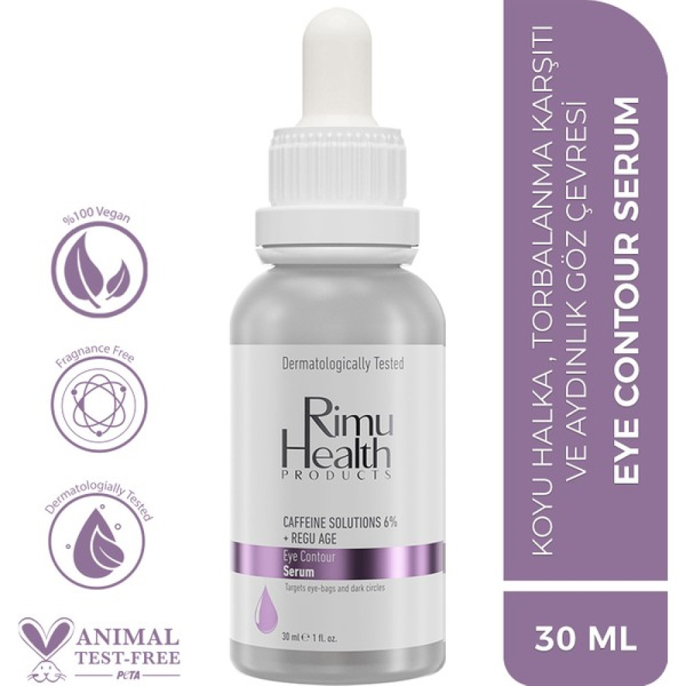 Rimu Health Products Göz Altı Aydınlatıcı ve Kırışıklık Karşıtı Bakım Serumu (Caffeine 6% - Regu Age) RM000107 Göz Kremi Fiyatı