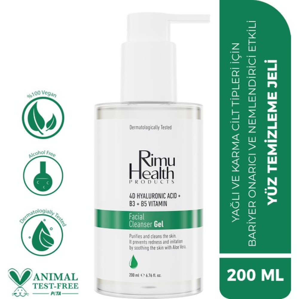 Rimu Health Products Yağlı ve Karma Cilt Tipleri İçin Bariyer Onarıcı Nemlendirici Etkili Yüz Temizleme Jeli 200 ml Cilt Temizleme ve Peeling Fiyatı