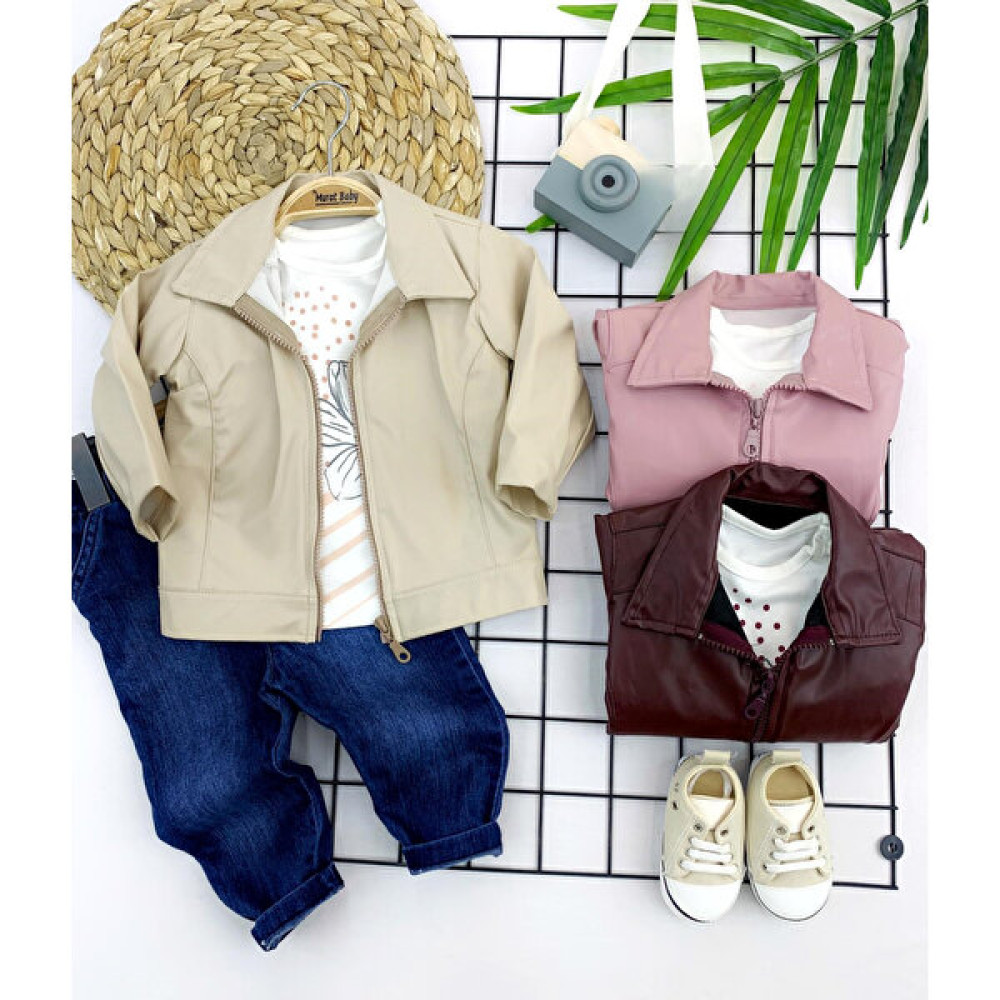 Rina Kids Kız Deri Ceketli Takım Erkek Çocuk Mont Fiyatı