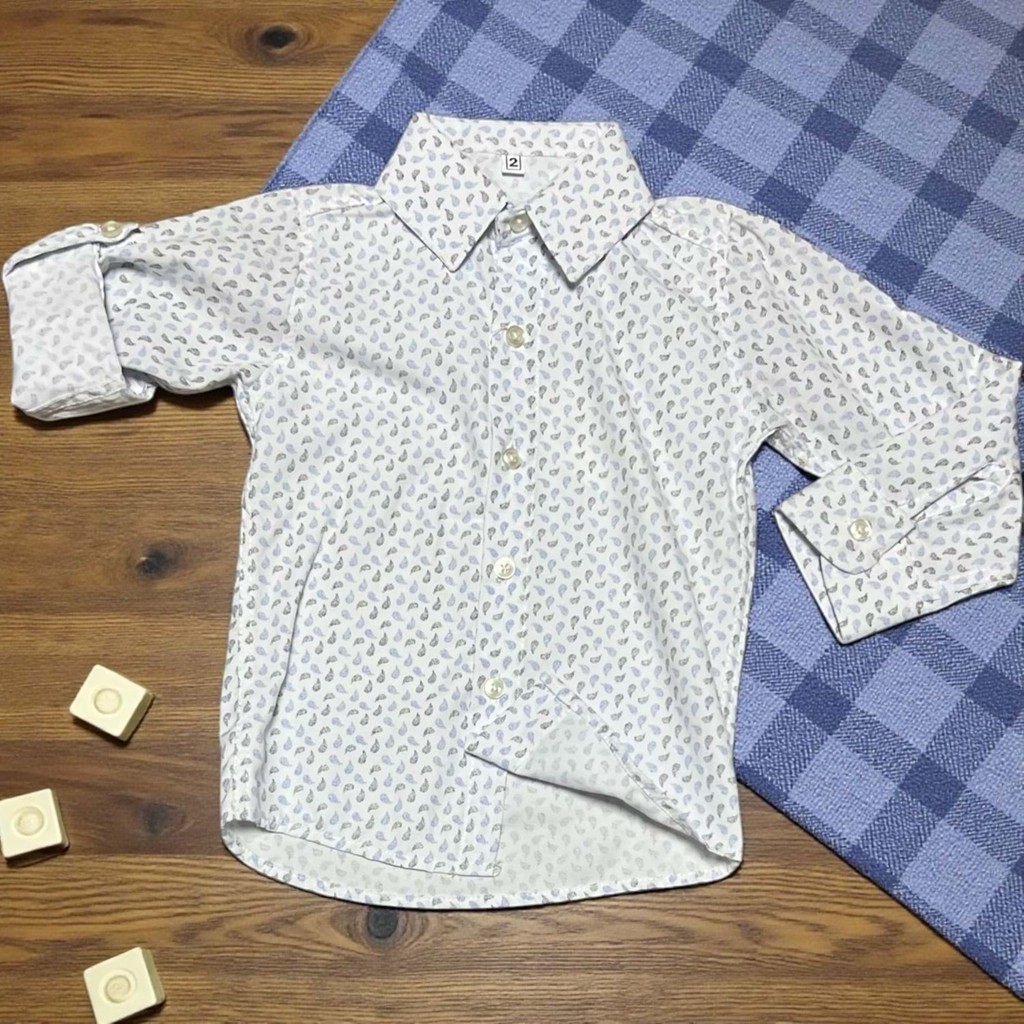 Rindo Kids Desenli Yakalı Uzun Kol Poplin Gömlek - RN25GML - Mavi - 1 Yaş Mavi Giyim & İç Giyim Fiyatı