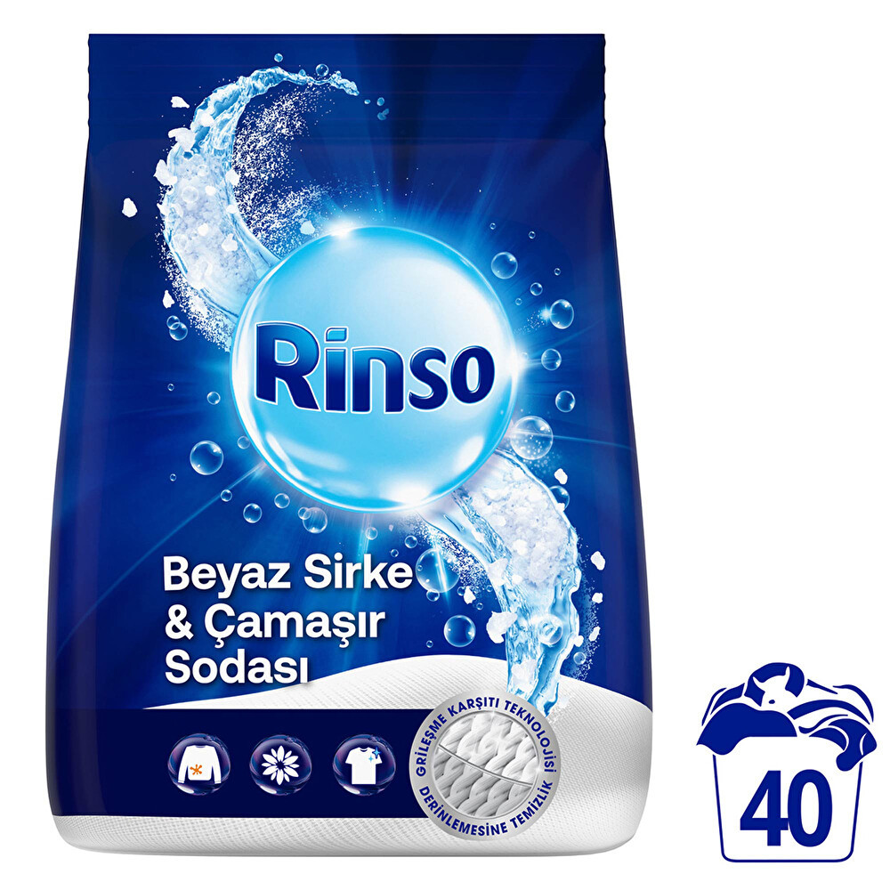 Rinso Beyaz Sirke ve Çamaşır Sodası Beyazlar için Toz Deterjan 6 KG Çamaşır Deterjanı Fiyatı
