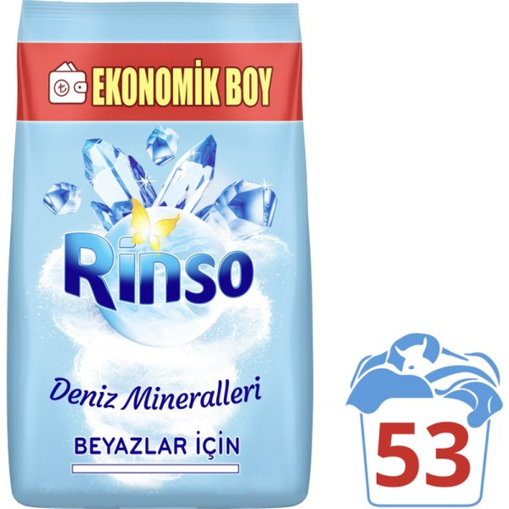 Rinso Deniz Mineralleri Beyazlar için Toz Çamaşır Deterjanı 8 KG 53 Yıkama Çamaşır Deterjanı Fiyatı