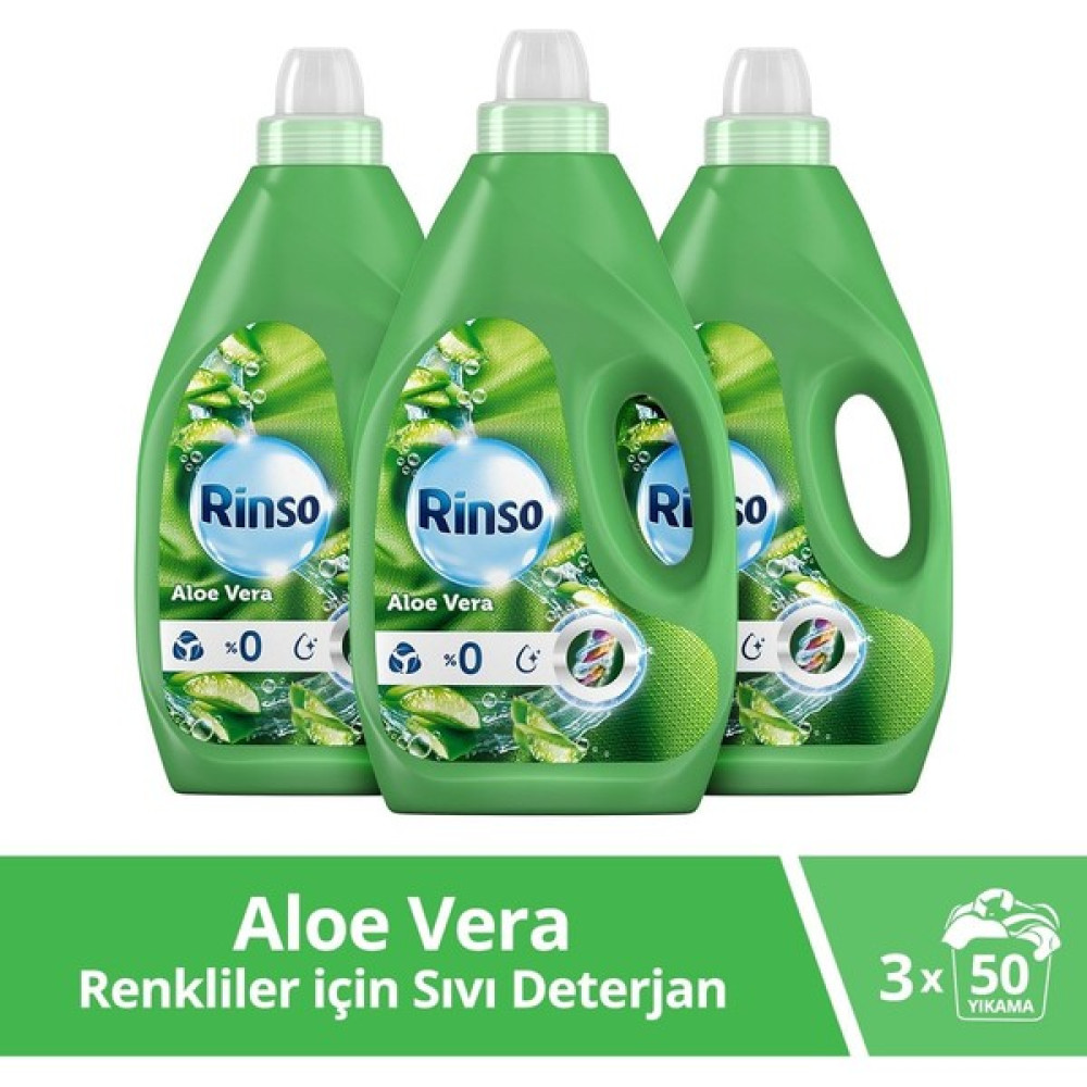 Rinso Sıvı Deterjan Aloe Vera Renkiler 3 lt 3 Adet Çamaşır Deterjanı Fiyatı