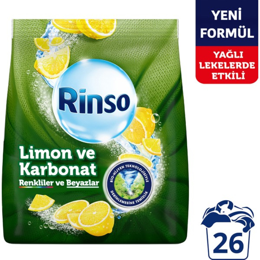 Rinso Toz Çamaşır Deterjanı Limon ve Karbonat Renkliler ve Beyazlar İçin 4 KG Çamaşır Deterjanı Fiyatı