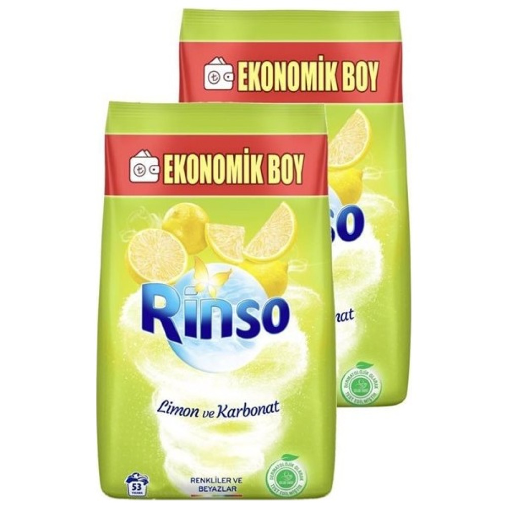Rinso Toz Limon ve Karbonat 8 kg x 2 - 16 kg Çamaşır Deterjanı Fiyatı