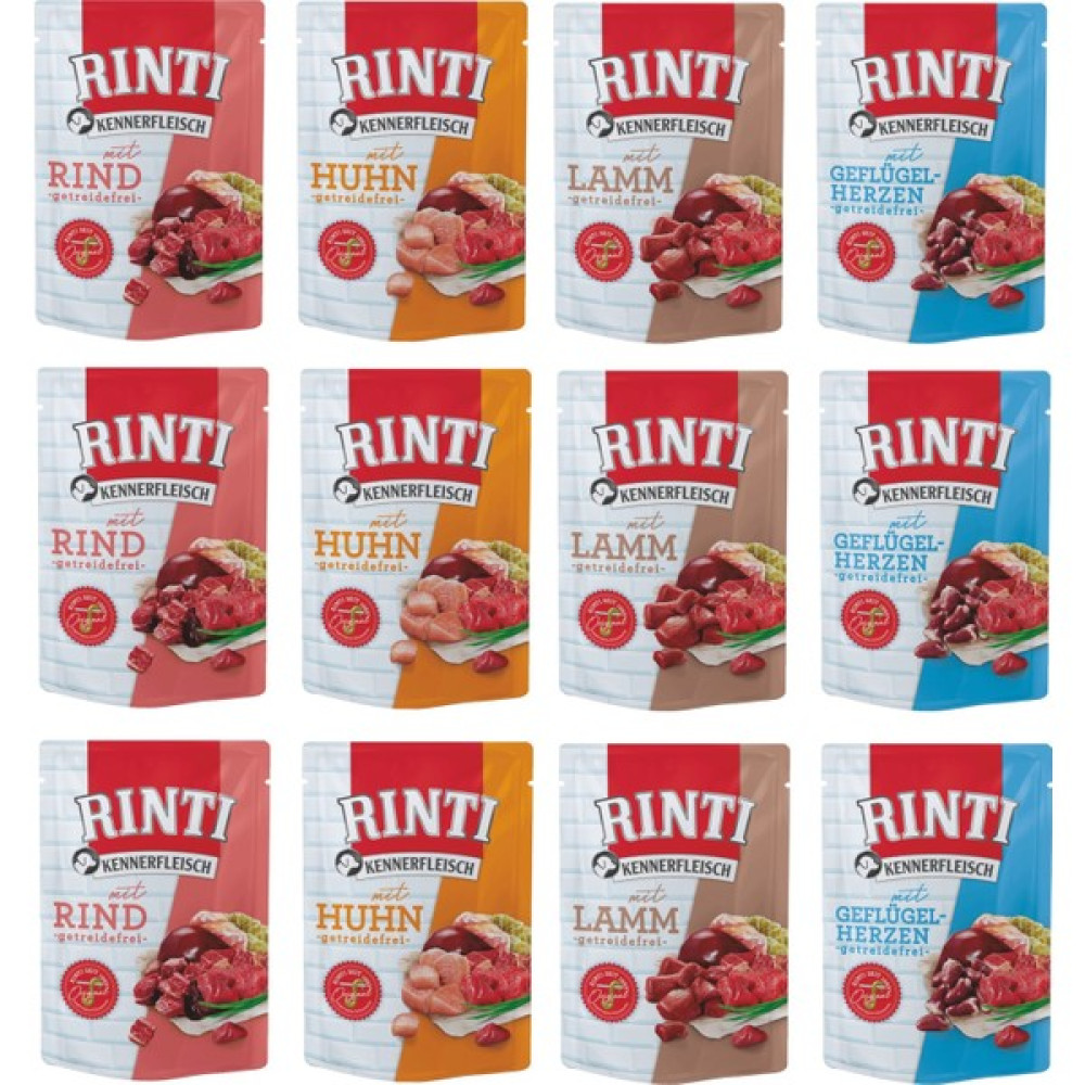 Rinti Pouch 4 Çeşit Karma Köpek Yaş Mama 400 Gr. x 12 Adet Evcil Hayvan Ürünleri Fiyatı