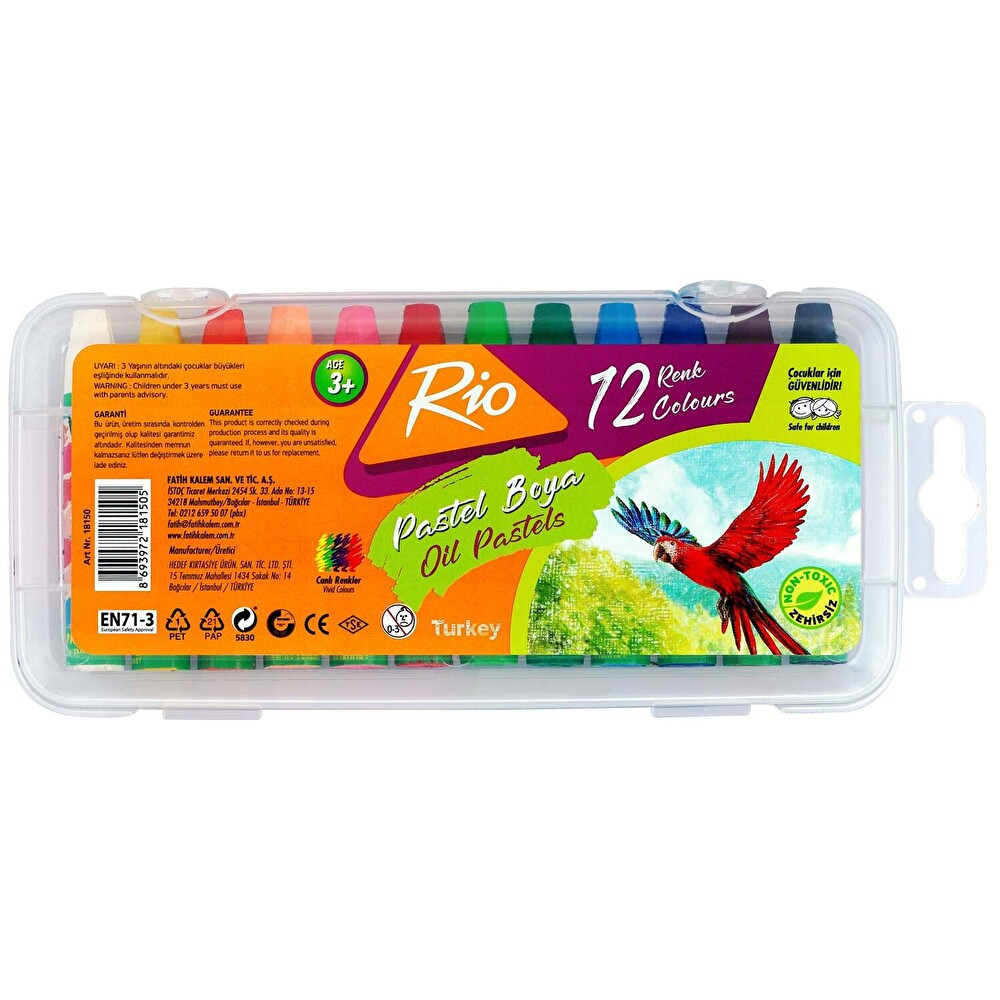 Rio Çantalı Pastel Boya 12'li Pastel Boya Fiyatı