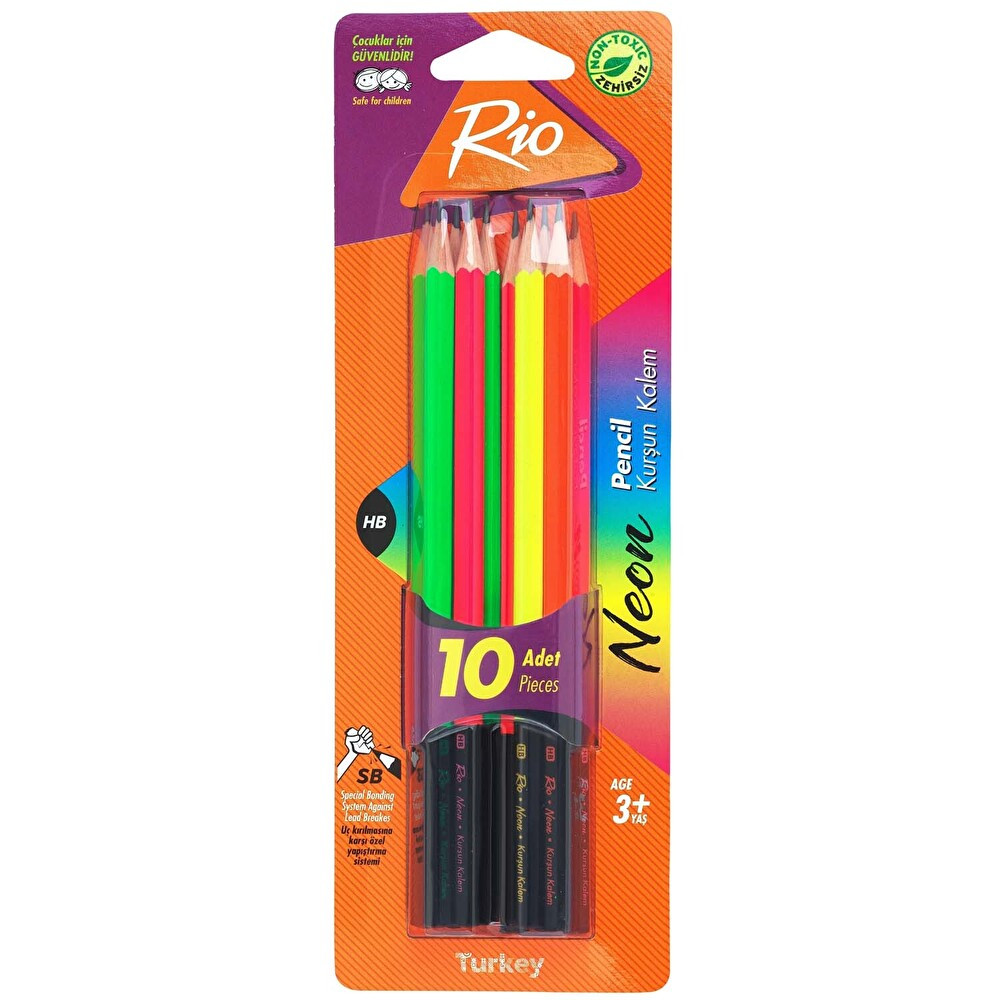 Rio Neon Kurşun Kalem 10'lu Kurşun (Ahşap) Kalem Fiyatı
