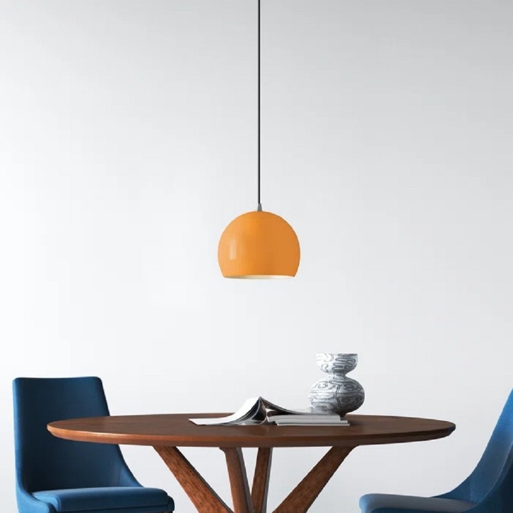 Riolight Modern Turuncu Cafeler,Oda,Mutfak,Yatak Başı Için 1xe27 Tekli Metal Sarkıt Avize Çap:20cm - 1 Avize Fiyatı