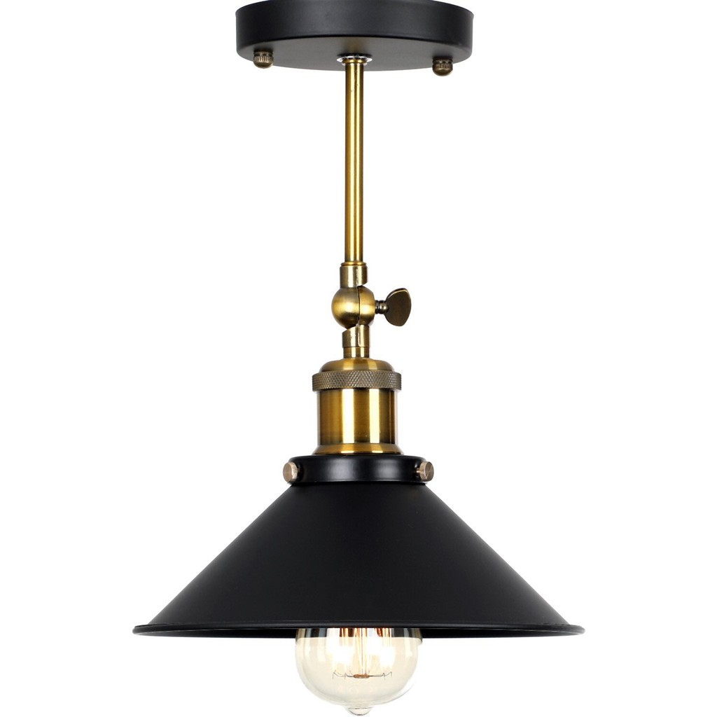 Riolight Retro Metal Tavan Avizesi - Siyah - 1 Avize Fiyatı