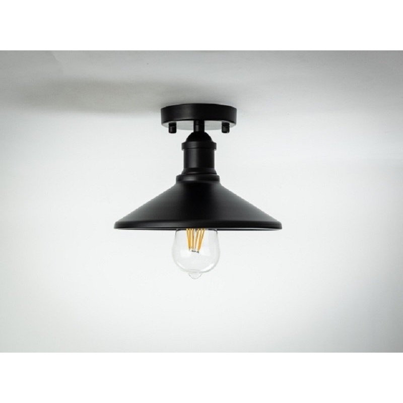 Riolight Retro1,rustik Mutfak,oda,kolidor Için Tekli Metal Sarkıt Plofonyer Avize ÇAP:23 - Siyah - 1 Avize Fiyatı