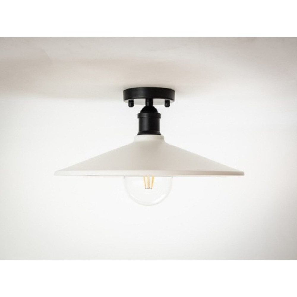 Riolight Retro3,rustik Mutfak,oda,salon Cafeler Için Tekli Metal Plofonyer Avize ÇAP:38 - Beyaz - 1'li Avize Fiyatı