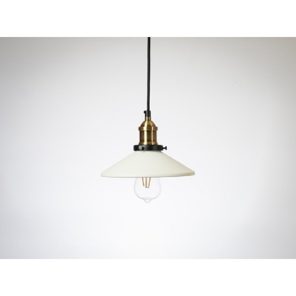 Riolight Retro5,rustik Mutfak,oda,kolidor,cafeler Için Tekli E27 Duylu Metal Sarkıt Avize ÇAP:23CM - Beyaz - 1'li Avize Fiyatı