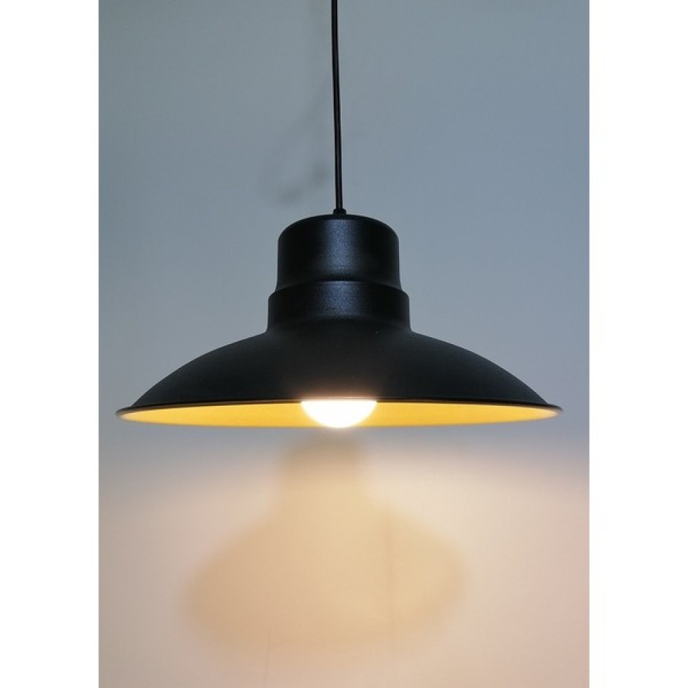 Riolight Retro,rustik,modern Siyah Içi Gold Mutfak,oda,cafe Için Tekli Metal Sarkıt Avize Çap: 30CM - 1'li Avize Fiyatı