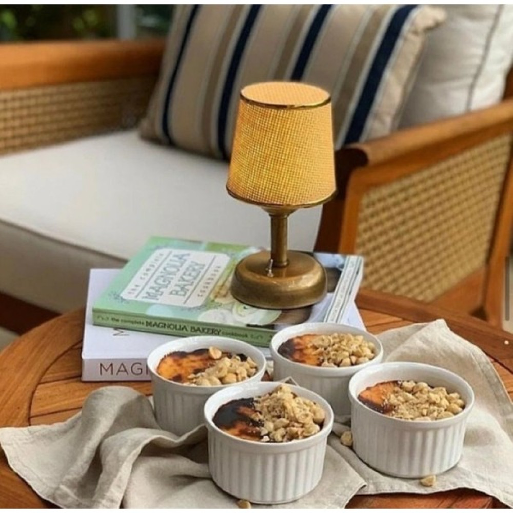 Riolight Retro,rustik,vintage Ledli Pilli Restorant,odalar,oteller,cafe 1 Için Abajur Gece Lambası - Bej Abajur Fiyatı
