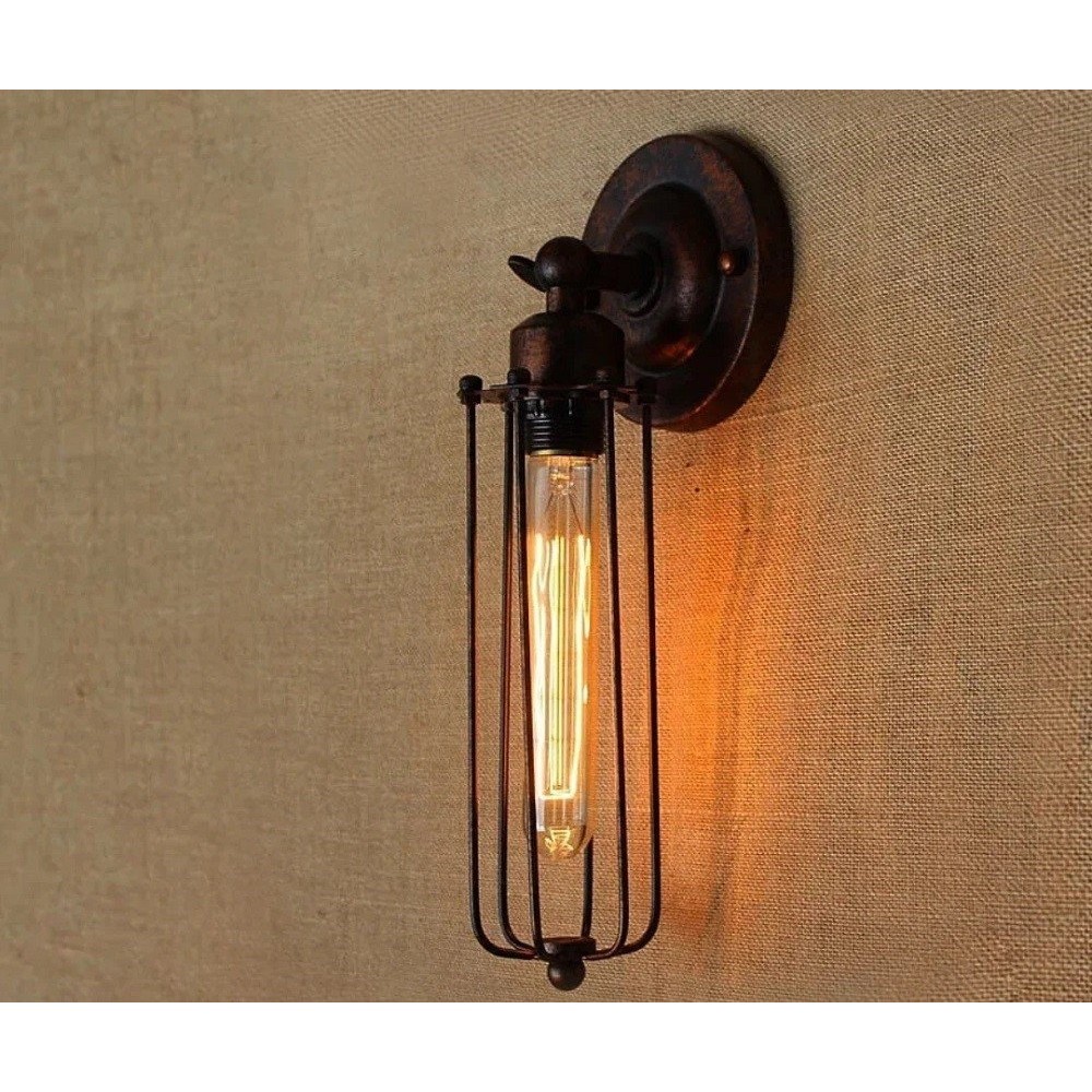 Riolight Vintage,retro,rustik Fırçalı Bakır 1 x 27 Duylu Mafsallı Hareketli Başlık Metal Duvar Aplik - 10 cm - Bakır - Siyah Aplikler Fiyatı