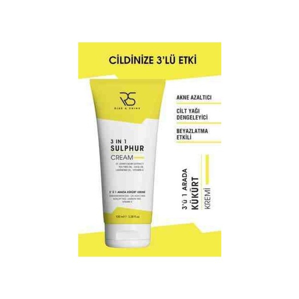 Rise And Shine 3 In 1 Kükürt Kremi - 100 ml RS0085 Leke Kremi Fiyatı