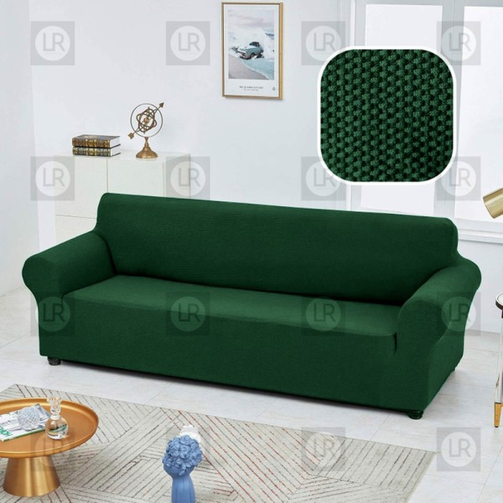 Riselerhome Balpeteği 3 Kişilik Antrasit Lastikli Kanepe Örtüsü | Lastikli Koltuk Örtüsü | Koltuk Kılıfı Balpeteği Koltuk - 180 x 230 cm - Koyu Yeşil Koltuk & Kanepe Örtüsü Fiyatı