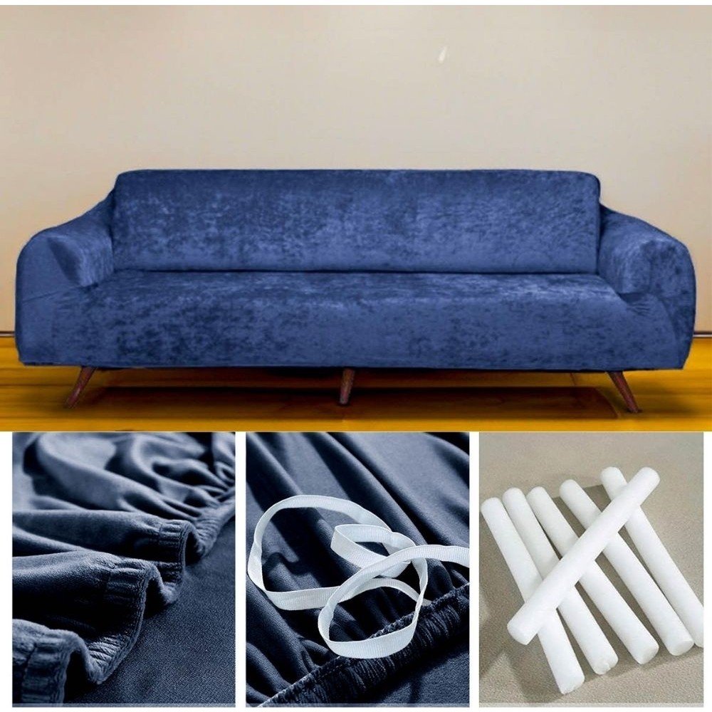 Riselerhome Kadife Tekli Koltuk Örtüsü Lastikli Kanepe Örtüsü | Koltuk Kılıfı Tekli Koltuk Örtüsü - Petrol Mavi - 180 x 230 cm Tekli Koltuk & Berjer Fiyatı