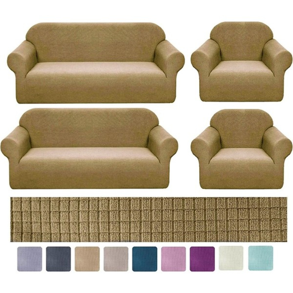 riselerhome Karedesen Lastıklı Esnek Koltuk ve Çekyat Örtüsü (3+3+1+1) Streç Lastikli Koltuk Kılıfı - Kahve - 180 x 230 cm Koltuk & Kanepe Örtüsü Fiyatı