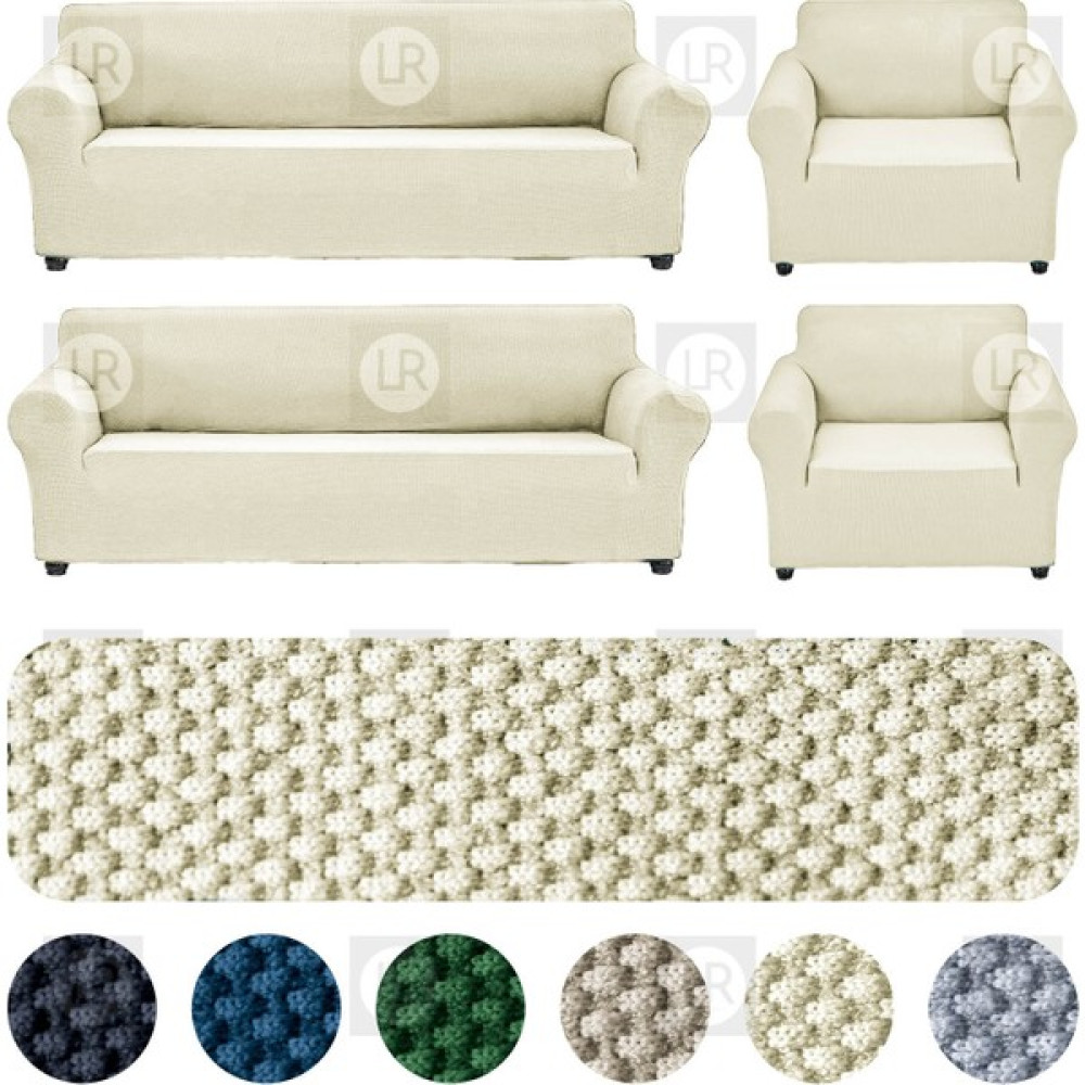 Riselerhome Lastikli Esnek Koltuk Kanepe Kılıfı Takımı Çekyat Örtüsü (3+3+1+1 ) Takım - Krem - 180 x 230 cm Koltuk & Kanepe Örtüsü Fiyatı