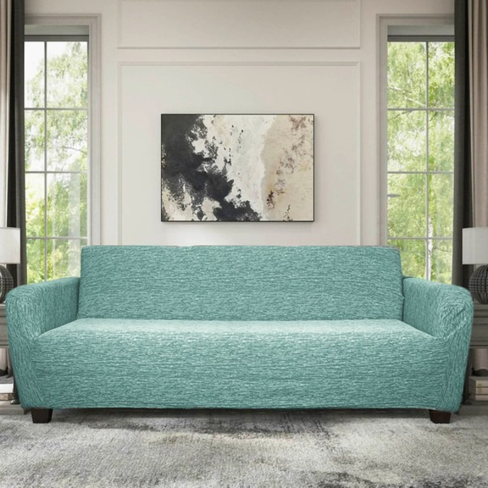 riselerhome Riselerhome Jakarlı 3kişilik Lastikli Koltuk Kılıfı Çekyat Koltuk Örtüsü Streç Esnek Kanepe Kılıfı Düz Desen Antrasit - 185 x 230 cm Koltuk & Kanepe Örtüsü Fiyatı
