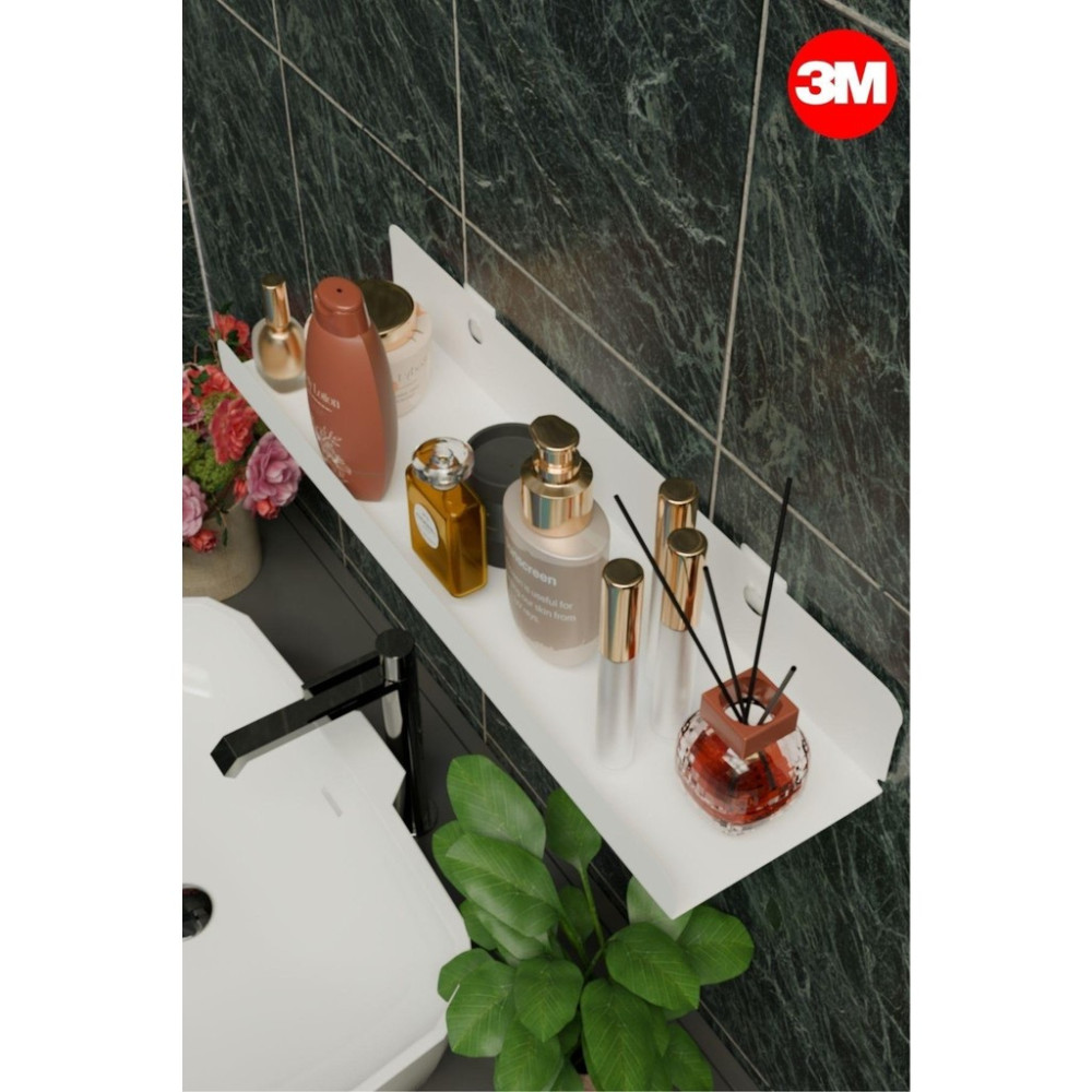 Risingmaber 3m Ultra Güçlü Yapışkanlı Beyaz Çok Amaçlı Organizer Raf, Banyo Askısı ve Banyo Rafı MT95BD Diğer Fiyatı