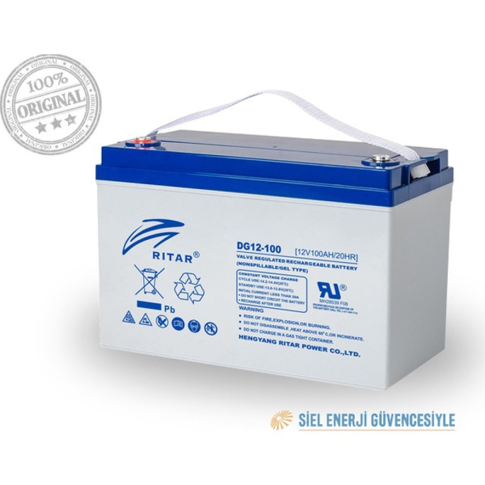 Ritar DG12-100 12 Volt 100 Amper Jel Akü Akü Fiyatı