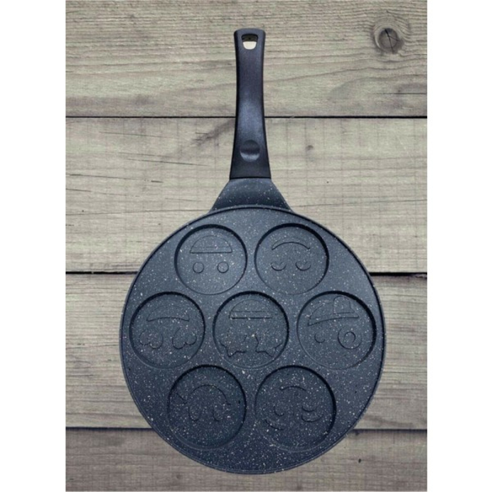 Ritim Concept Granit Yüz Emojili Pankek Tava 28 cm. Döküm Granit Pankek Tavası Tavalar Fiyatı
