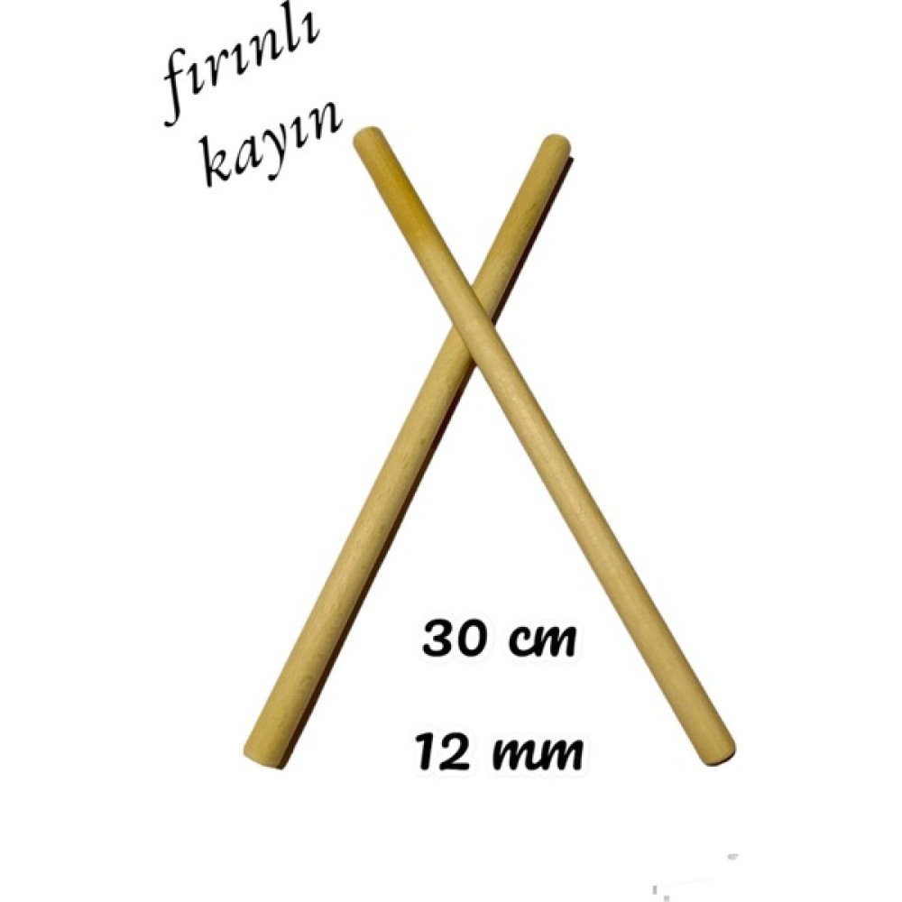 Ritim Çubuğu 12 Çift ( 24 Adet ) Pürüzsüz 30 cm 12 mm Vurmalı Çalgılar Fiyatı