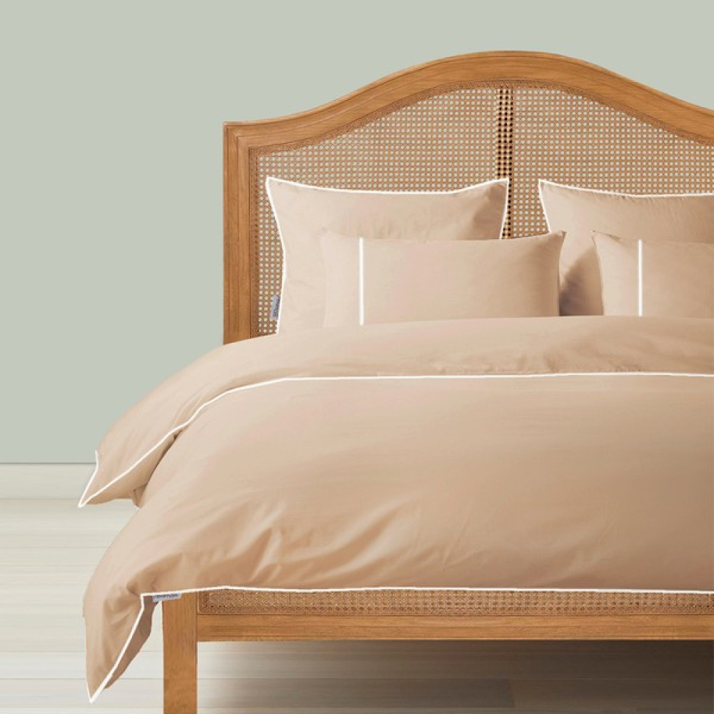 Ritmo Home Basic Bej Sade Biyeli Otel Serisi Çift Kişilik Nevresim Takımı - 200 x 220 cm Nevresim Takımı Fiyatı